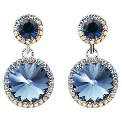 布兰琪水晶耳环耳钉女士小众设计