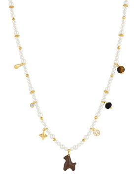 一撇一捺马上有钱系列虎眼石项链