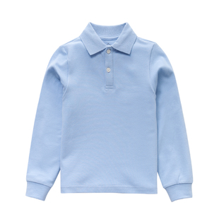 儿童长袖t恤a类男童加绒打底衫女童白色polo衫学生纯棉翻领体恤