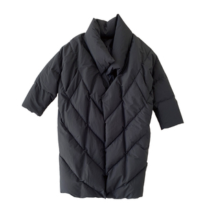 PAPERLLL长款黑色洋气独特别致羽绒服女冬季2025新款今年流行爆款