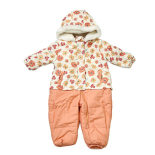 外贸日单 可爱 女童宝宝婴幼儿冬季防风保暖户外加厚哈衣连体棉服