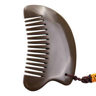 砭大夫玄黄砭石梳子按摩梳头皮头疗梳刷头部拨筋梳刮痧板天然砭石