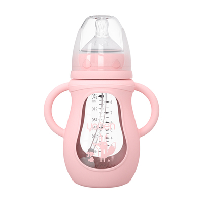 奈挺尔玻璃奶瓶防胀气防摔防呛