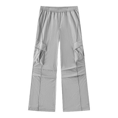 森马分割肌理阔腿工装休闲裤女