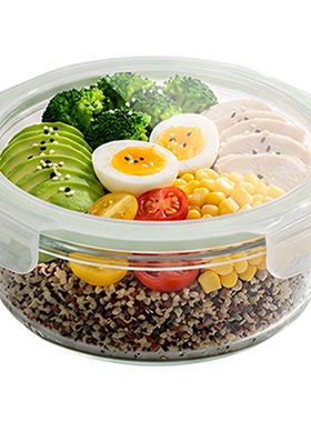 乐扣乐扣食品级玻璃微波密封饭盒