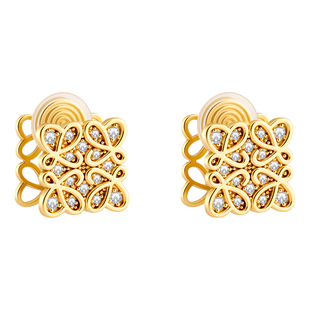 ZTX 轻奢满钻耳夹无耳洞女新款蚊香盘耳饰复古高级感气质无痛耳环