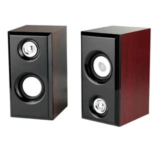 木质音响USB供电小音响桌面台式笔记本家用音响震撼低音线控音响