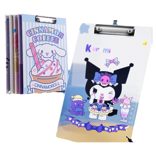 A4亚克力透明垫板可挂式平板夹卡通可爱三丽鸥儿童画板速写板夹写字板文件夹写字库洛米小学生女孩纸板