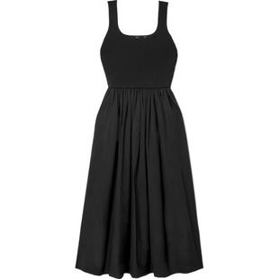 【折扣】THEORY女士缩褶棉质混纺府绸弹力针织中长连衣裙