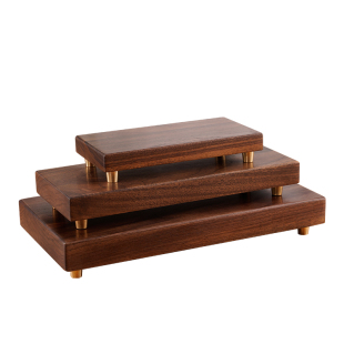 黑胡桃木底座摆件花丝工艺品花瓶佛像奇石新中式木质实木底座刻字