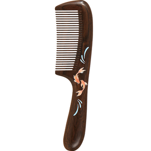 锦鲤黑檀木梳子礼盒结婚新婚礼物送女友闺蜜生日女生实用的伴手礼