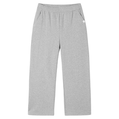 PSO Brand 男装女装【恒温暖皮】纯色重磅灰色卫裤宽松直筒长裤冬