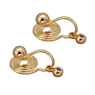 耳钉耳线耳钩改蚊香盘耳夹转换器无痛铜镀14K金镀925银万能空托女