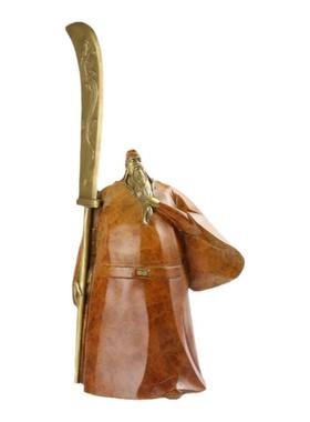 铜一家铜关公摆件关二爷像客厅玄关招 财工艺品办公室装饰品新品