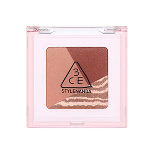 3ce方格眼影盘MAUVE LIKE奶芋粉三色眼影哑光亮片日常淡妆氛围