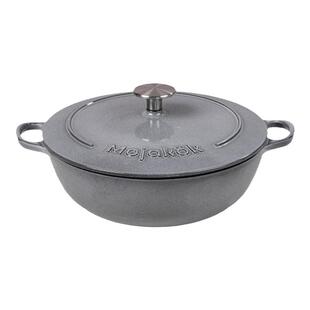 马约克24cm铂金灰铸铁珐琅锅三厦产不粘燃气电磁炉家用煲汤微压锅