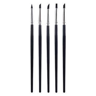 硅胶笔留白液专用笔水彩画笔绘油画丙烯水粉色彩颜料造型肌理笔勾线专业留白胶笔美术生生绘画工具高光绘画笔