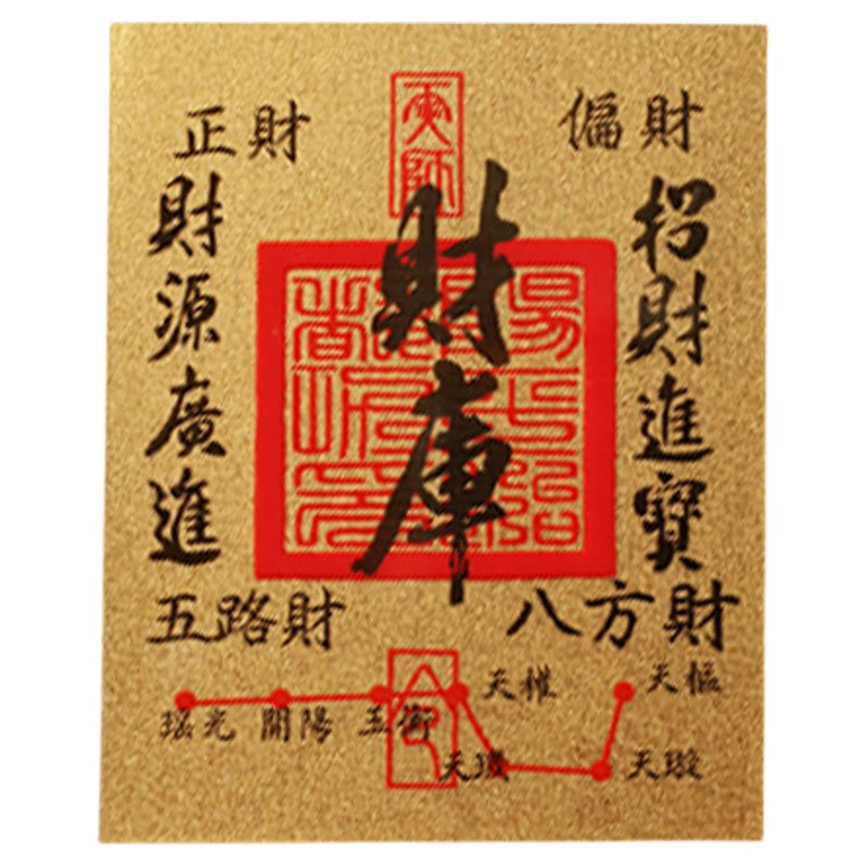 普陀山五路招财八方财源手机贴