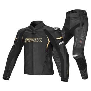 SBK皮衣摩托车骑行服男分体套装真皮机车服骑士竞技四季皮裤冬季