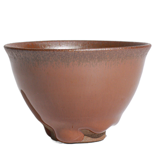 Lot.S979孤品 | 柿红银霜口沿束口型建盏主人杯 茶杯茶盏杯侘寂杯