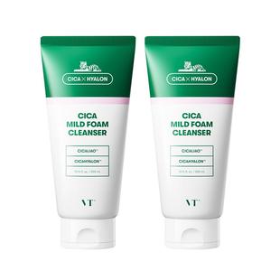 VT老虎洗面奶女补水保湿非氨基酸洁面乳深层清洁控油祛痘2支泡泡