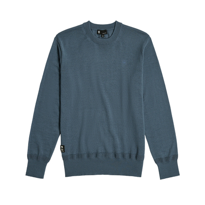 纯色百搭针织衫gstar圆领套头