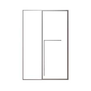 02日丰一字型淋浴房全包框平开门隔断浴室推拉下沉式卫生间玻璃门