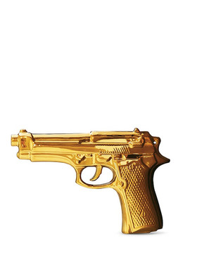 意大利设计款陶瓷手枪潮品摆件