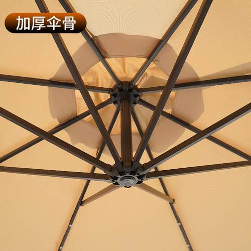 户外遮阳伞庭院伞露天台雨棚灯珠氛围民宿大太阳伞商用摆摊室外伞