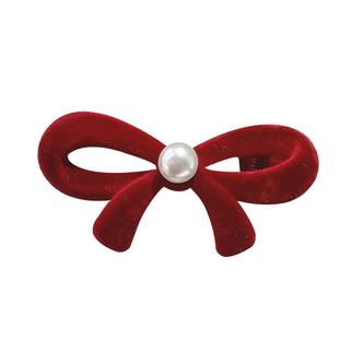新年红色蝴蝶结发夹刘海侧边碎发小夹子本命年头饰过年配饰发卡女