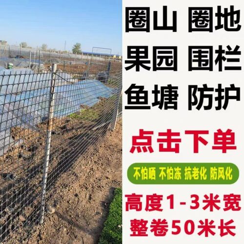 （1.9  2.2加厚圈果园网）圈地圈山围鱼塘防护网塑料养殖网养鸡网