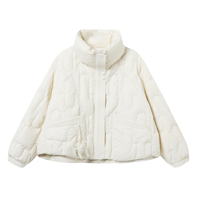 西町村屋简约羽绒服女装2025冬季新款百搭立领短款外套XHAD10165