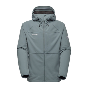 MAMMUT猛犸象刺绣标Ultimate Comfort男士加绒防风含羊毛软壳外套