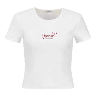 JAMUUS发泡蝴蝶结印花正肩T恤