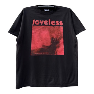 Loveless美式复古摇滚半袖撞色拼接暗黑哥特风潮牌情侣短袖T恤