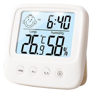 温度计带闹钟家用精准温湿度计室内高精度壁挂式室温婴儿房温度表