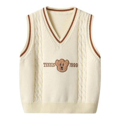 纯棉儿童学院风针织马甲