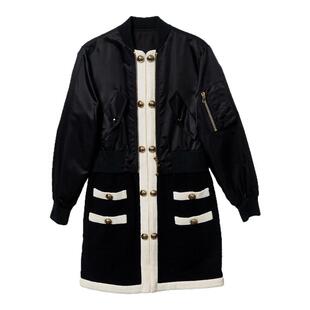 moschino/莫斯奇诺女士小香风假两件外套包臀裙 银泰百货 301596