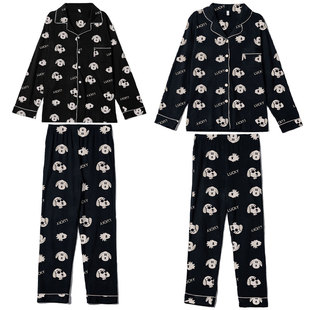 2026新款情侣睡衣秋冬季纯棉布料100全棉长袖男士女士加厚家居服