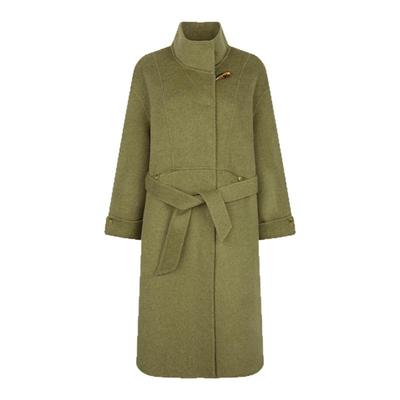 solighter立领骆驼绒双面呢大衣