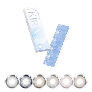 kirafairy美瞳日抛大直径棕色显色隐形眼镜10片装自然三明治工艺