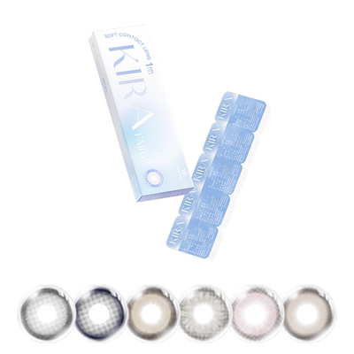 kirafairy美瞳日抛大直径棕色显色隐形眼镜10片装自然三明治工艺