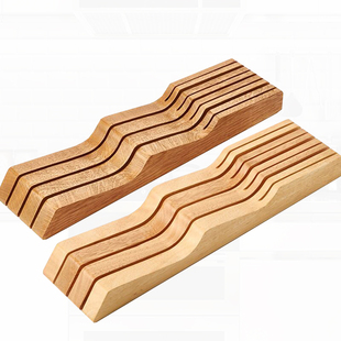 厂家创意放抽屉刀架横卧木质刀座餐厅欧式刀具架厨房木置物架包邮