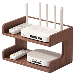 路由器置物架家用电视柜台面光猫无线WIFI放置架分层机顶盒收纳架