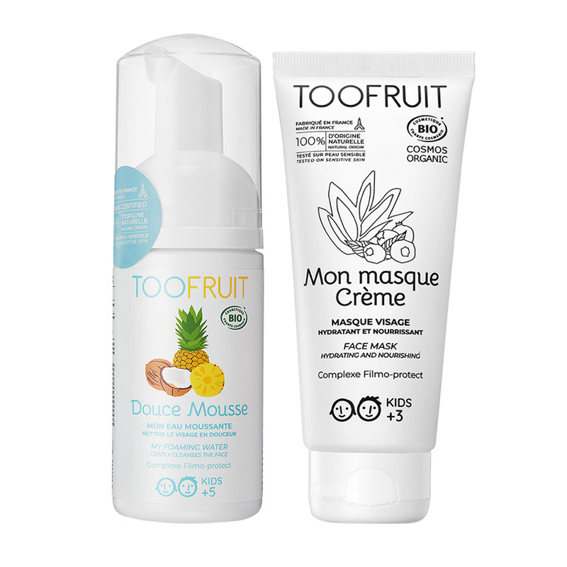 toofruit有机儿童洗面奶面膜套装