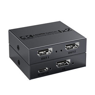 腾飞 分配器适用于HDMI一拖二 4K60Hz一进二出一分二 1进2出同时显示高清视频分屏器同显笔记本电脑接投影仪