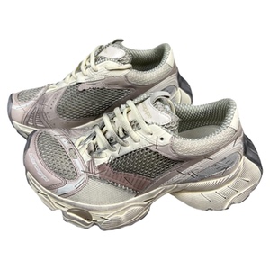 巴黎真皮做旧订书机老爹鞋女2025春季新款复古增高百搭休闲运动鞋