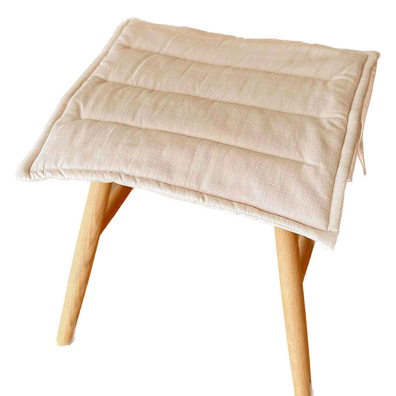 薄款透气纯色简约中式棉麻亚麻办公室四季坐垫餐椅垫座垫防滑定制