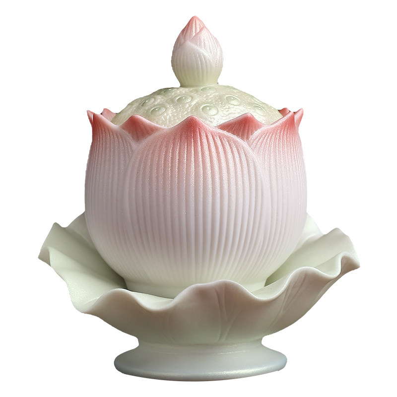 【新品首发】珠光彩陶瓷莲花水杯