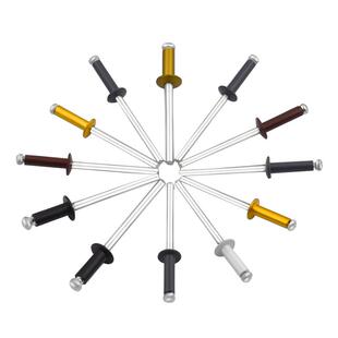 彩色铝制抽芯铆钉酒盒防伪铆钉箱包汽车组装制造装潢钉圆头铝拉钉